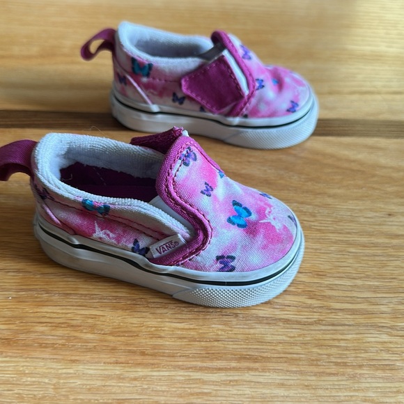 Vans toddler girls unicorn butterfly butterflies slip on .  Super condition. - Picture 3 of 9